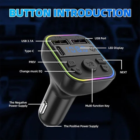 Émetteur FM sans fil pour voiture
