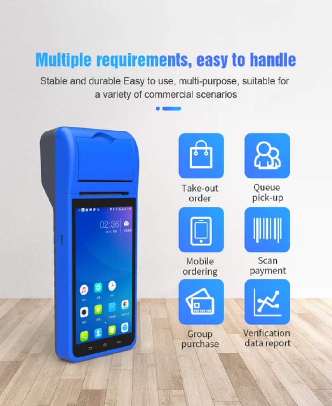 Pos receipt PDA printer version Android 8.1