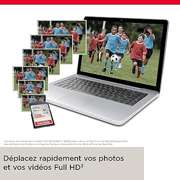 CARTE MEMOIRE SANDISK 128GB ULTRA SDXC UHS-I CARD