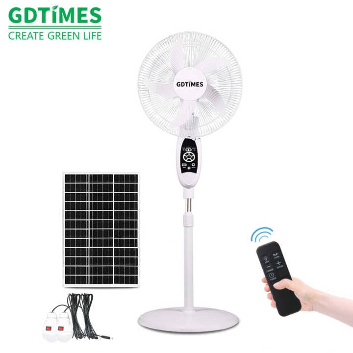 Ventilateur Rechargeable GDTIMES AC/DC Metal Grill