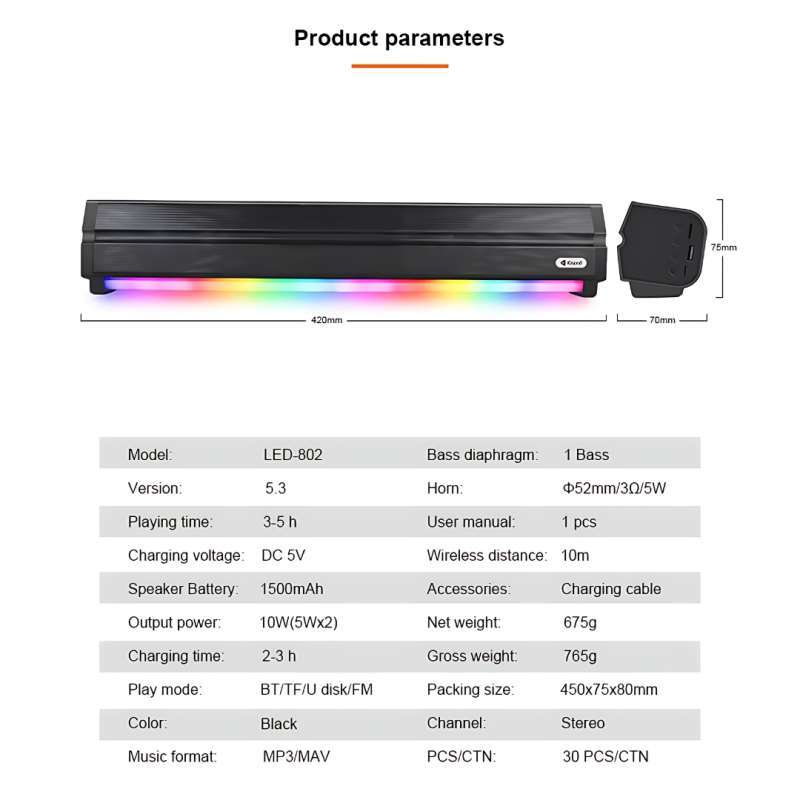 KISONLI LED-802 SPEAKER 